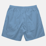 Back of Swith brand riviera collection padel club lightweight shorts in light blue on a light gray background